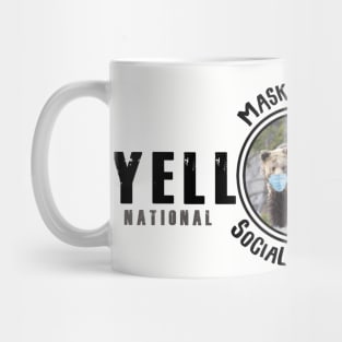 Yellowstone Grizzly Bear Mask On & Social Distance Mug